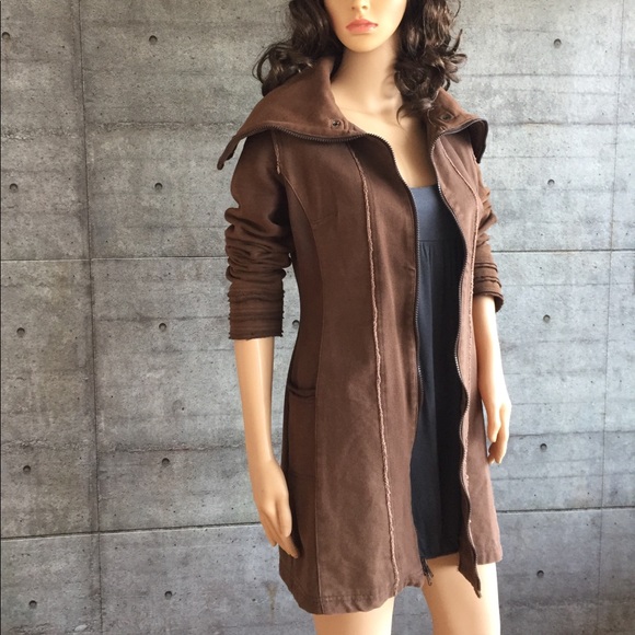 The People Have Spoken Jackets & Blazers - The People Have Spoken brown organic canvas coat .